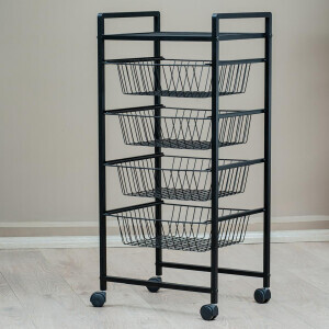 4 Raflı Tekerlekli Sebzelik - 5