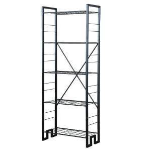 5 Katlı Kitaplık Geniş Metal Raflı - TepeHome