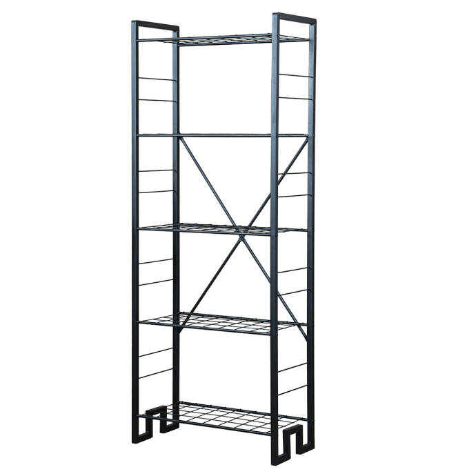 5 Katlı Kitaplık Geniş Metal Raflı - 1
