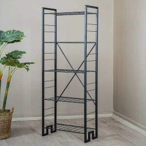 5 Katlı Kitaplık Geniş Metal Raflı - TepeHome (1)