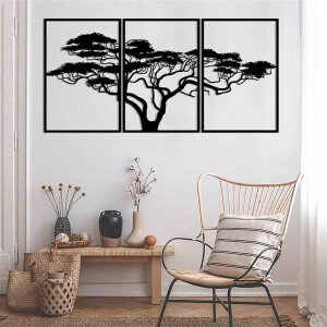 Afrika Ağacı Metal Duvar Dekoru 75x150 - 4