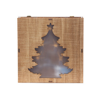 Ahşap Çam Ağacı Ledli Pano - TepeHome