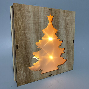 Ahşap Çam Ağacı Ledli Pano - TepeHome (1)