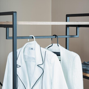 Ahşap Raflı Metal Askılık - 5