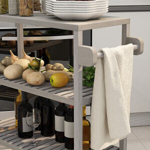 Akasya Ahşap Servis Arabası - 3