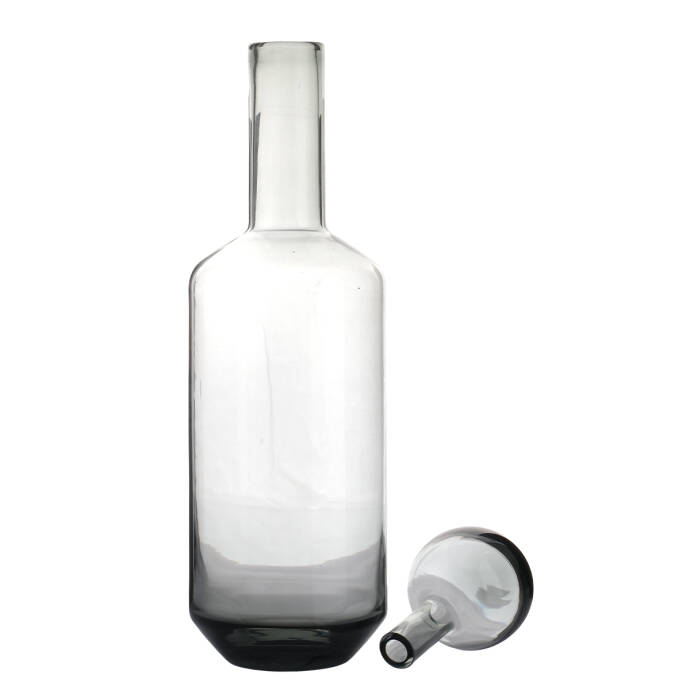 Antik Cam Füme Kapaklı Karaf13x13x50 Cm - 1