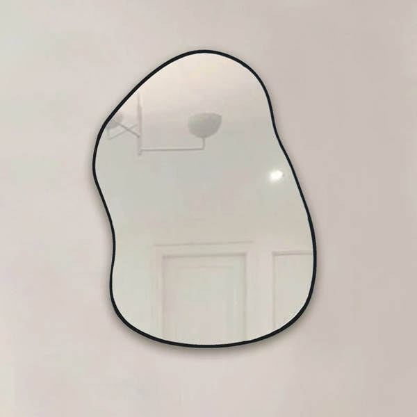 Asimetrik Ahşap Duvar Aynası 66x50 - 4