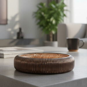 Cam Dekoratif Tabak Brown 36x36x9 Cm - TepeHome (1)