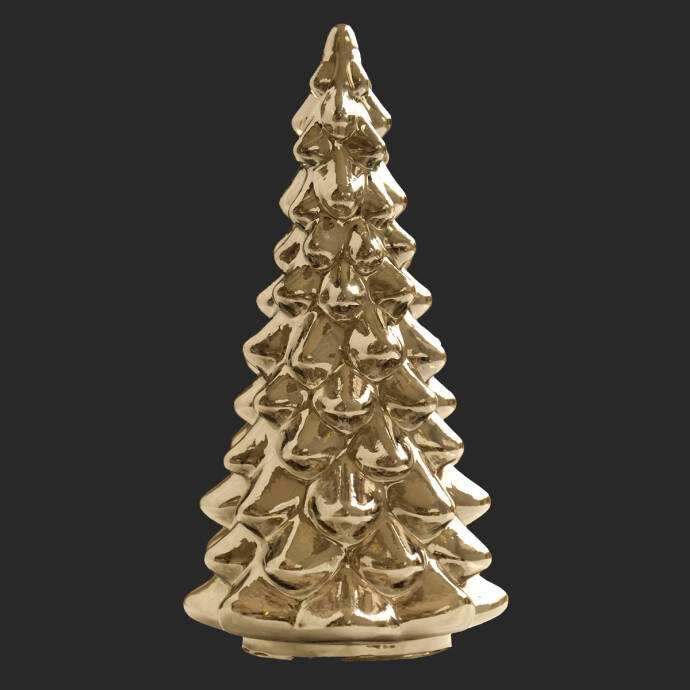 Cam Işıklı Gold Katlı Yılbaşı Ağacı - 2