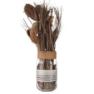 Cam Saksıda Kuru Çiçek Buketi - TepeHome (1)