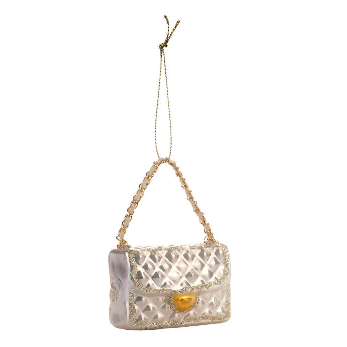 Çanta Figürü Krem Ağaç Süsü - 1