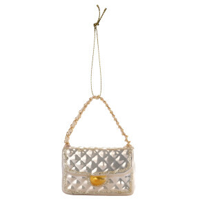 Çanta Figürü Krem Ağaç Süsü - 3