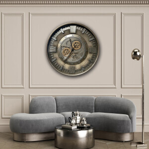 Çarklı  Metal Duvar Saati CM21K038 - TepeHome (1)