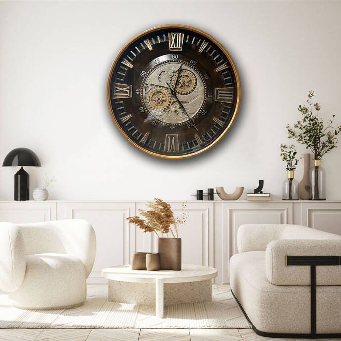 Çarklı  Metal Duvar Saati CM21K33 - 2