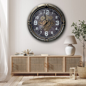 Çarklı  Metal Duvar Saati CM24124 - TepeHome (1)