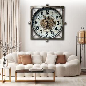 Çarklı  Metal Duvar Saati CM24129 - TepeHome (1)