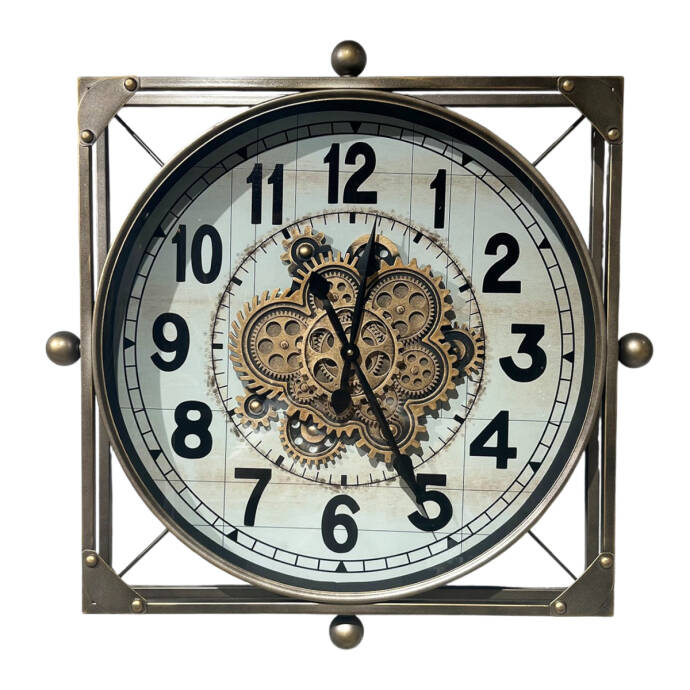 Çarklı  Metal Duvar Saati CM24129 - 1