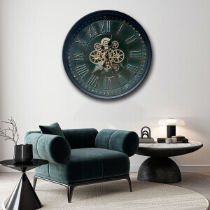 Çarklı  Metal Duvar Saati CM24K056 - TepeHome (1)