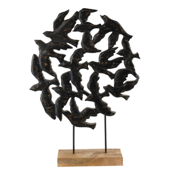 Çemberde Dekoratif Obje Uçan Kuşlar - 3