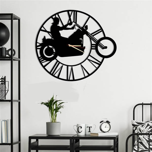 Chopper Metal Duvar Saati - 2