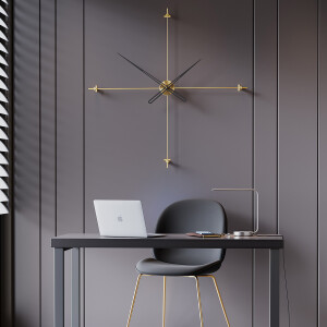 Compass90Gold Dekoratif Duvar Saati - TepeHome (1)