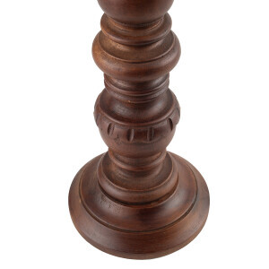 Dark Walnut Ahşap Dekoratif Şamdan - TepeHome (1)