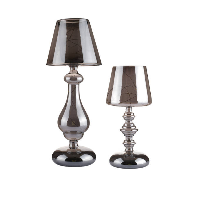 Dekoratif Abajur Ledli Cam Büyük - 3