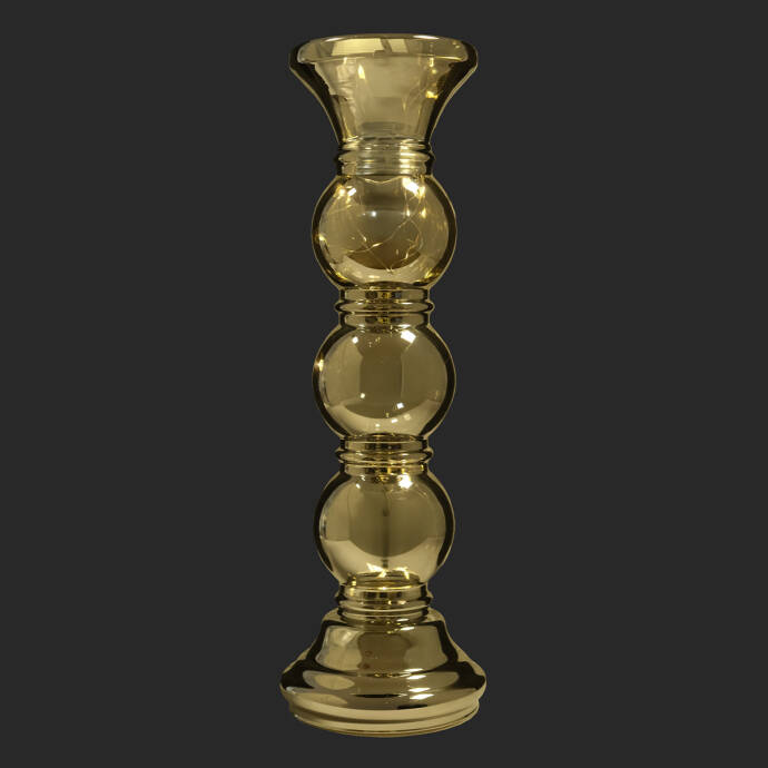 Dekoratif Boğumlu Şamdan Ledli Büyük - 2