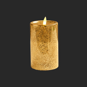 Dekoratif Mum Cam Ledli Silindir Küçük - TepeHome (1)