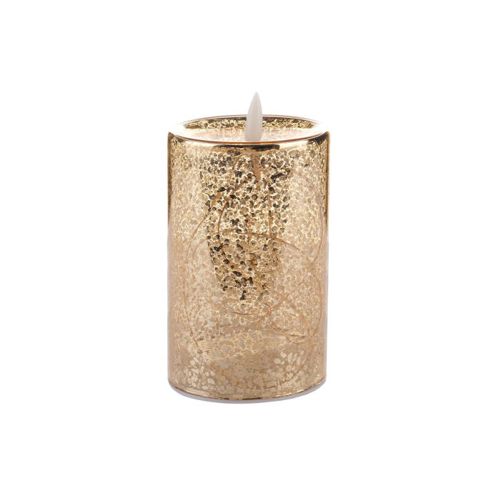 Dekoratif Mum Cam Ledli Silindir Küçük - 1