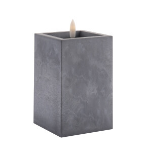 Dekoratif Mum Ledli Gri Beton Efekt Byk - TepeHome (1)