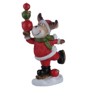 Dekoratif Topla Ren Geyiği Figürü - 3