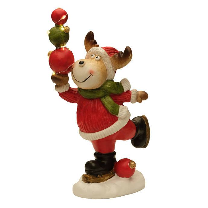 Dekoratif Topla Ren Geyiği Figürü - 4