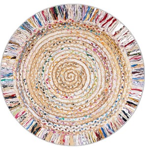 Dij. Baskı Deri Yuvarlak Halı - TepeHome (1)