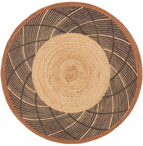 Dij. Baskı Deri Yuvarlak Halı - TepeHome (1)