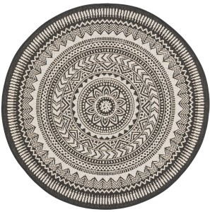 Dij. Baskı Deri Yuvarlak Halı - TepeHome (1)