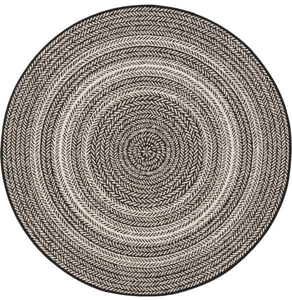 Dij. Baskı Deri Yuvarlak Halı - 2