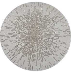 Dij. Baskı Deri Yuvarlak Halı - TepeHome (1)