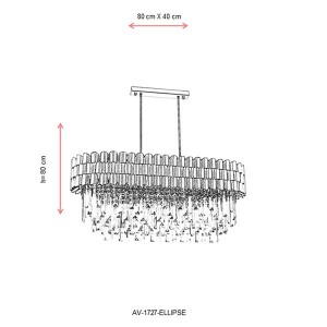 Av-1727-Ellıpse Eskitme Klasik Avize - TepeHome