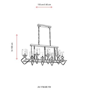 Av-1740-8E-Ym Eskitme Modern Avize - TepeHome
