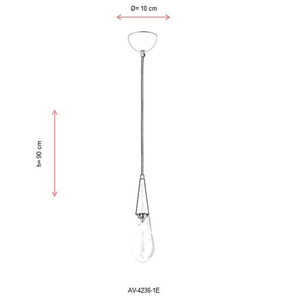 Av-4236-1E Eskitme Modern Avize - 2