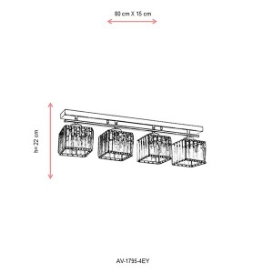 Av-1795-4Ey Eskitme Modern Avize 80X15 - TepeHome (1)
