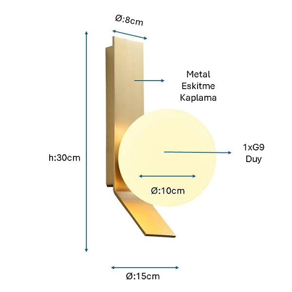 Eskitme Modern Duvar Apliği 1241-ap-1e - 1