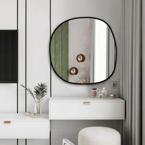 Estetik Ahşap Duvar Aynası 59x59 - TepeHome