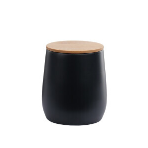 Galvaniz Bambu Kapak Coffee Saklama Kutu - 4