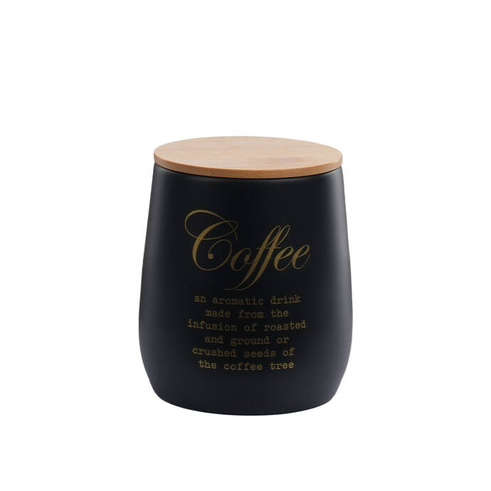 Galvaniz Bambu Kapak Coffee Saklama Kutu - 3