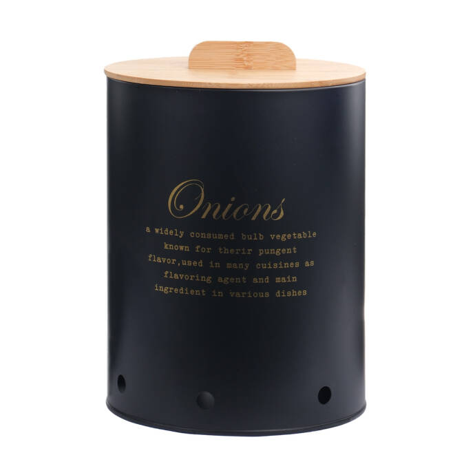 Galvaniz Bambu Kapaklı Onıon Kutusu - 4