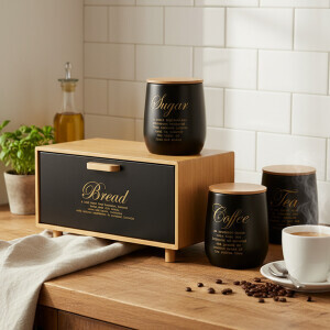 Galvaniz Bambu Kapaklı Tea Saklama Kutu - TepeHome (1)