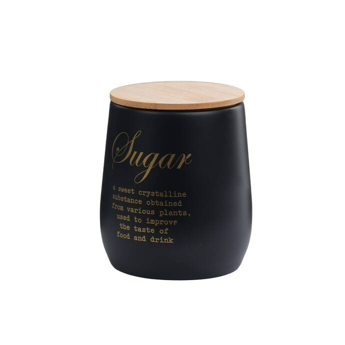 Galvaniz Bambu KapaklıSugar Saklama Kutu - 1