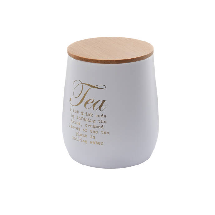 Galvaniz Metal Beyaz Tea Saklama Kutusu - 1